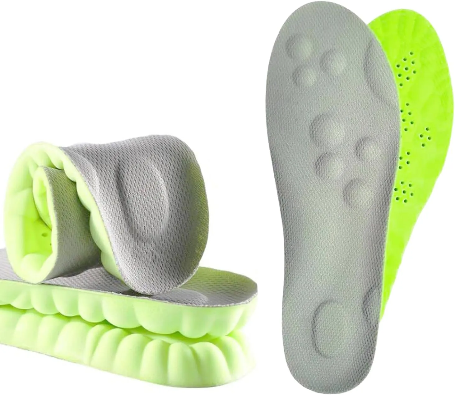 3D Sneaker Insoles Cloud Sole with Excellent Shock Absorption and Cushioning for Men and Women Comfortable Feet Relief Insoles (2Pair, Men US 10.5-13)