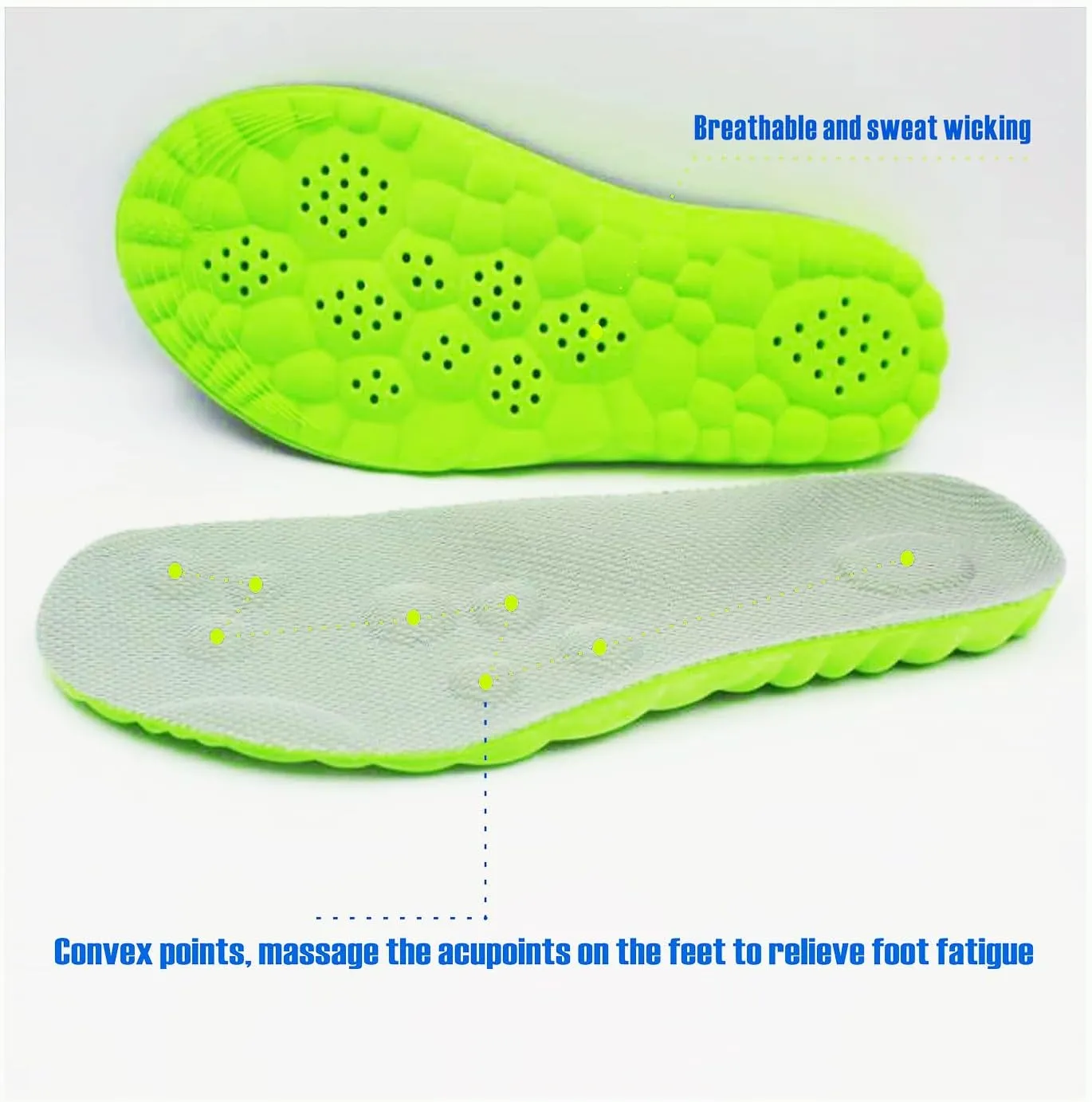 3D Sneaker Insoles Cloud Sole with Excellent Shock Absorption and Cushioning for Men and Women Comfortable Feet Relief Insoles (2Pair, Men US 10.5-13)