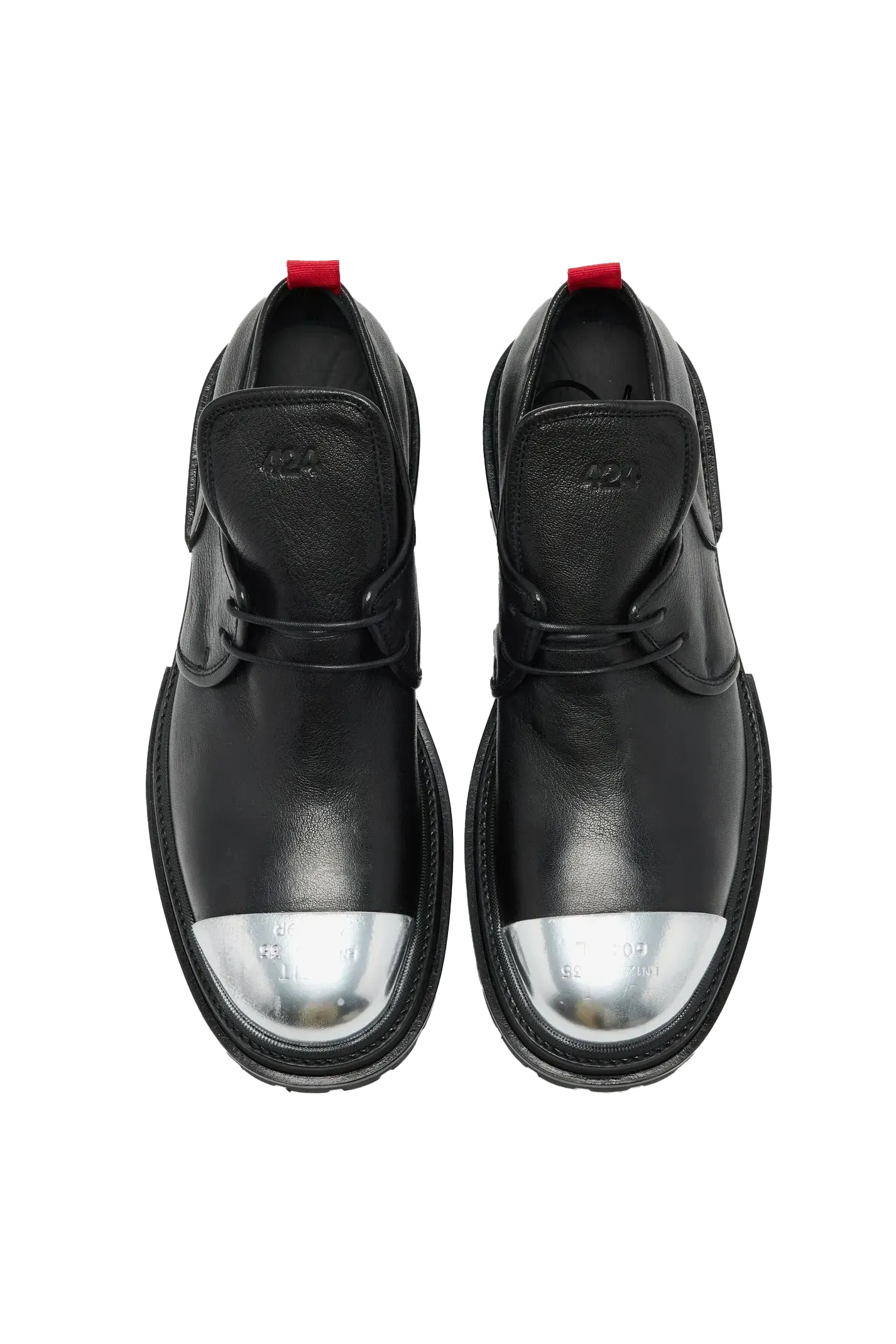 424 Steel Toe Derbies In Black