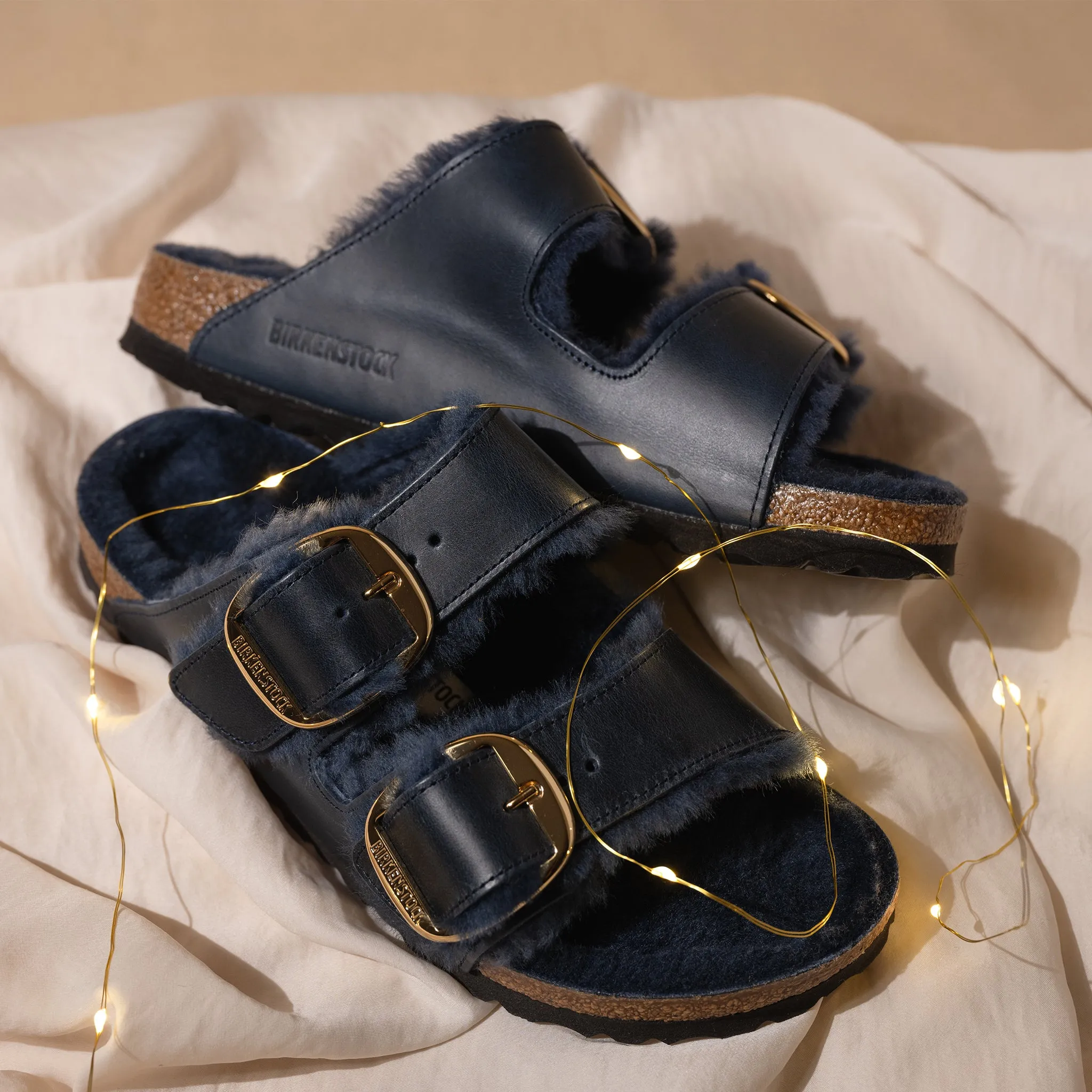 ARIZONA BIG BUCKLE SHRLNG - MIDNIGHT - LEATHER
