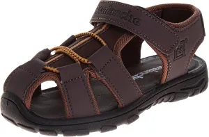 Avalanche Kids Close Toe Sandal with Strap Closure - Durable Walking Sport Sandals for Boys (sizes: 11-13 Little Kid / 1-4 Big Kid)