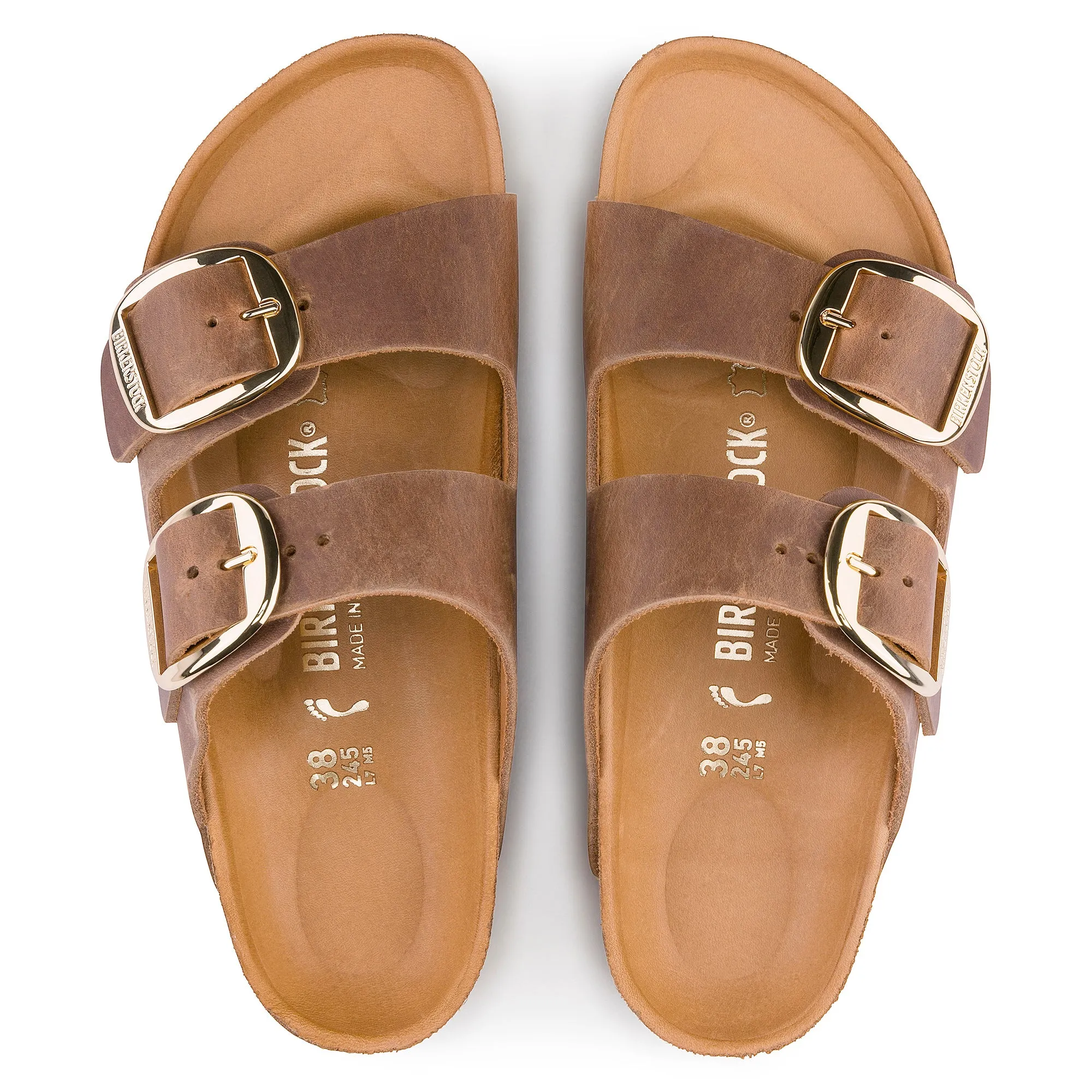 Birkenstock Arizona Big Buckle cognac oiled leather
