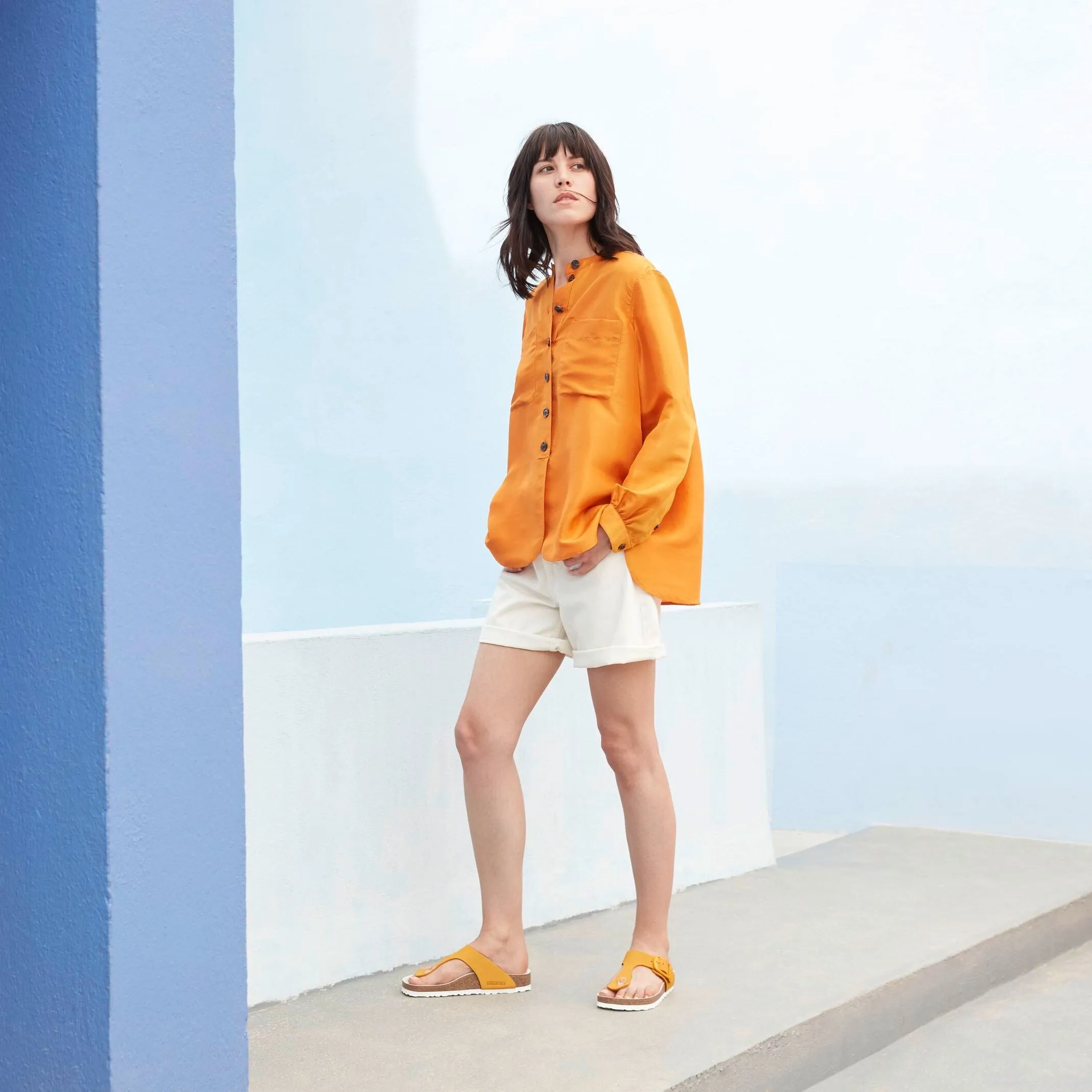 Birkenstock Gizeh Big Buckle apricot nubuck
