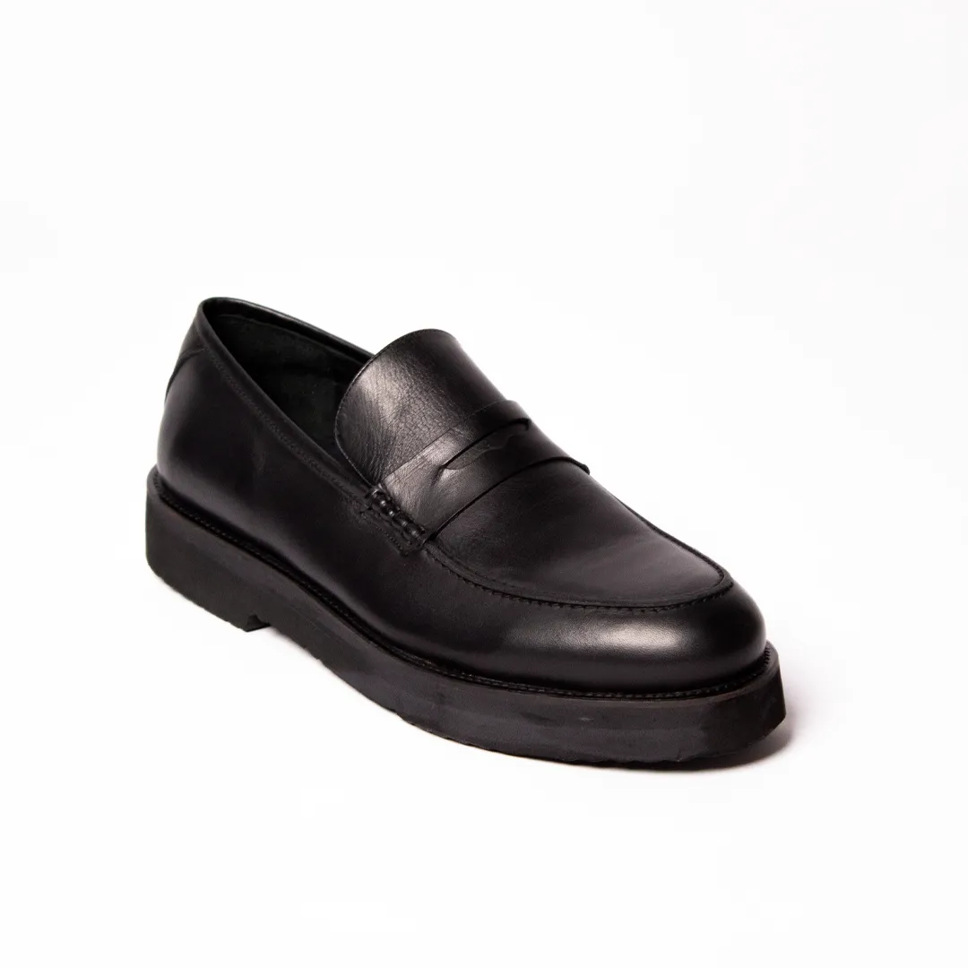Black Leather Loafer