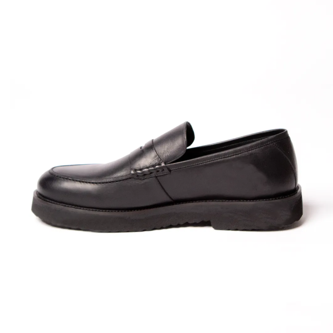 Black Leather Loafer