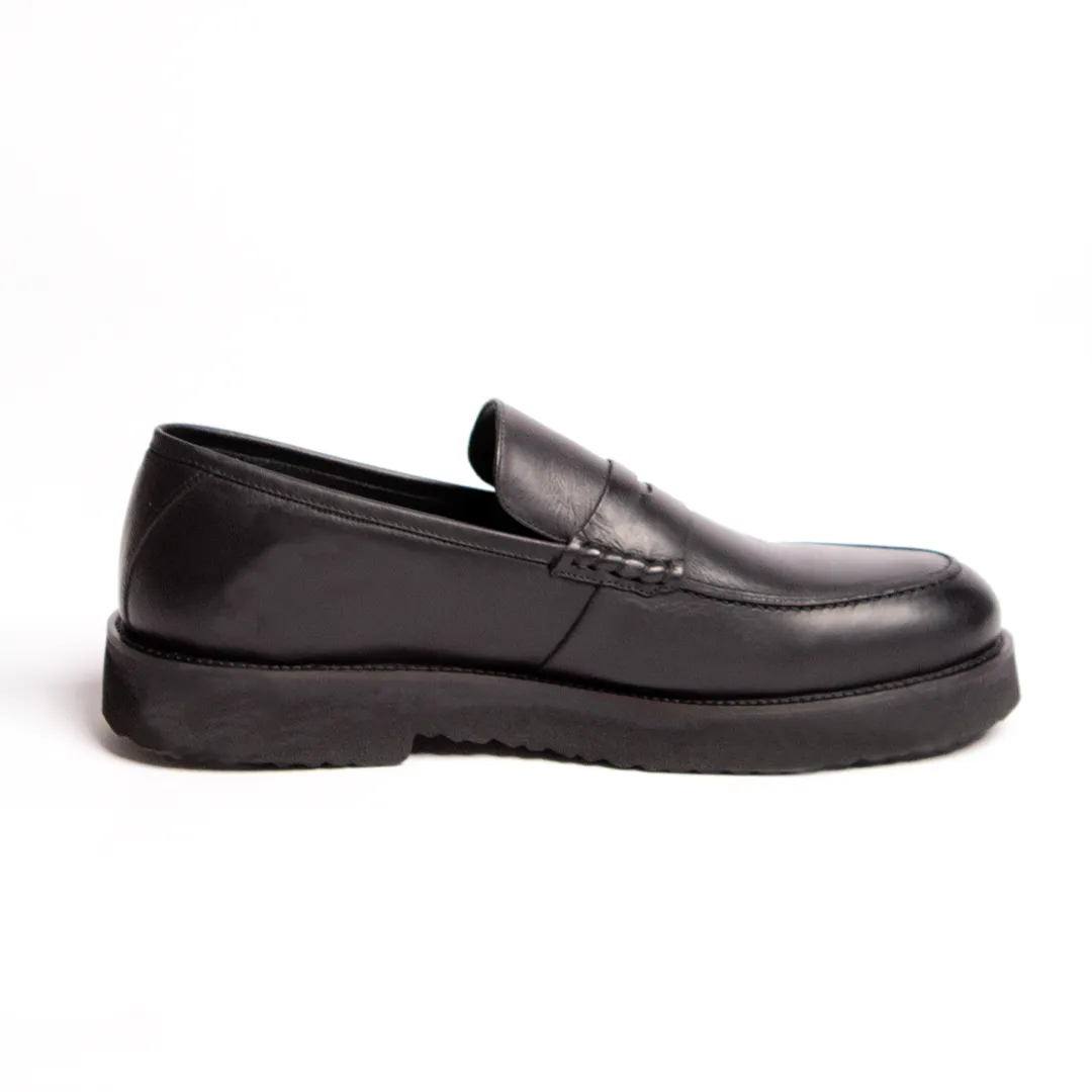 Black Leather Loafer