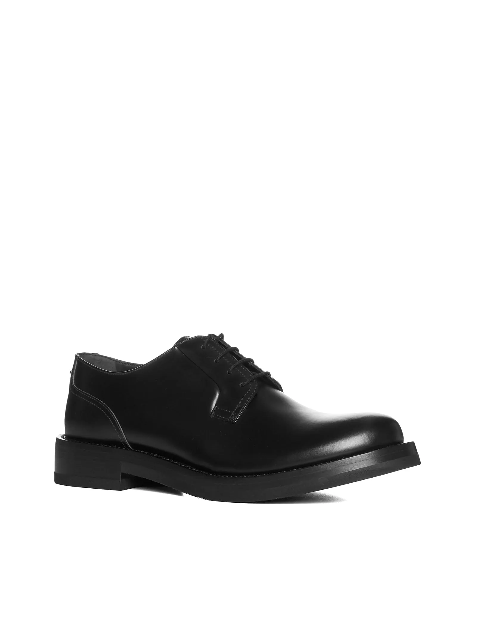 Black leather Rockstud Essential derby shoes