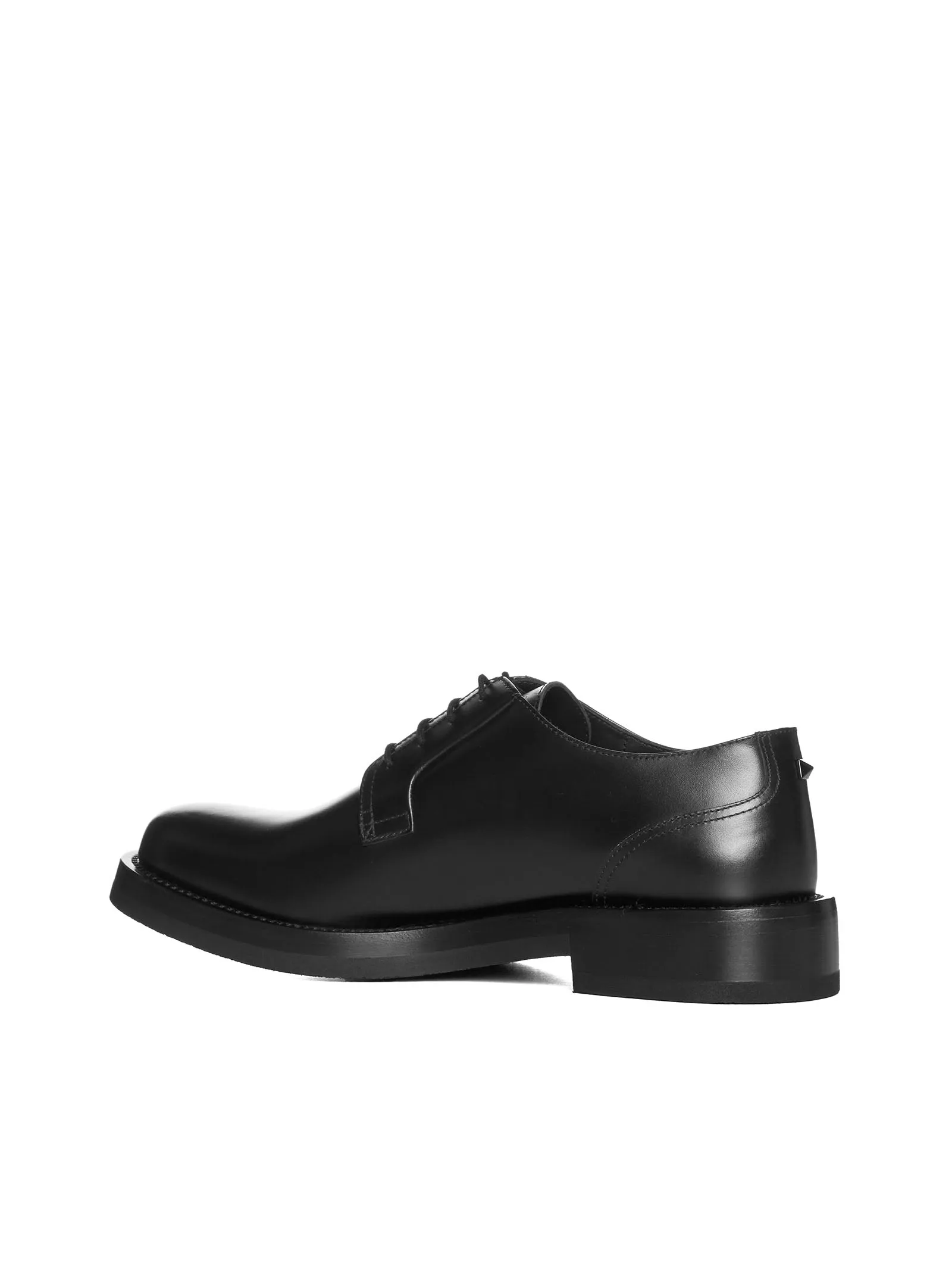 Black leather Rockstud Essential derby shoes