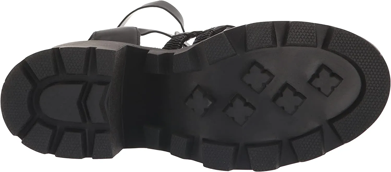 Block Madden Buckle Best-priced Steve Sandals Strappy Heel Cosmic Toe Heeled Squared Attractive pricing Black