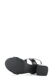 BOS & CO GLOW BLACK PATENT SANDAL