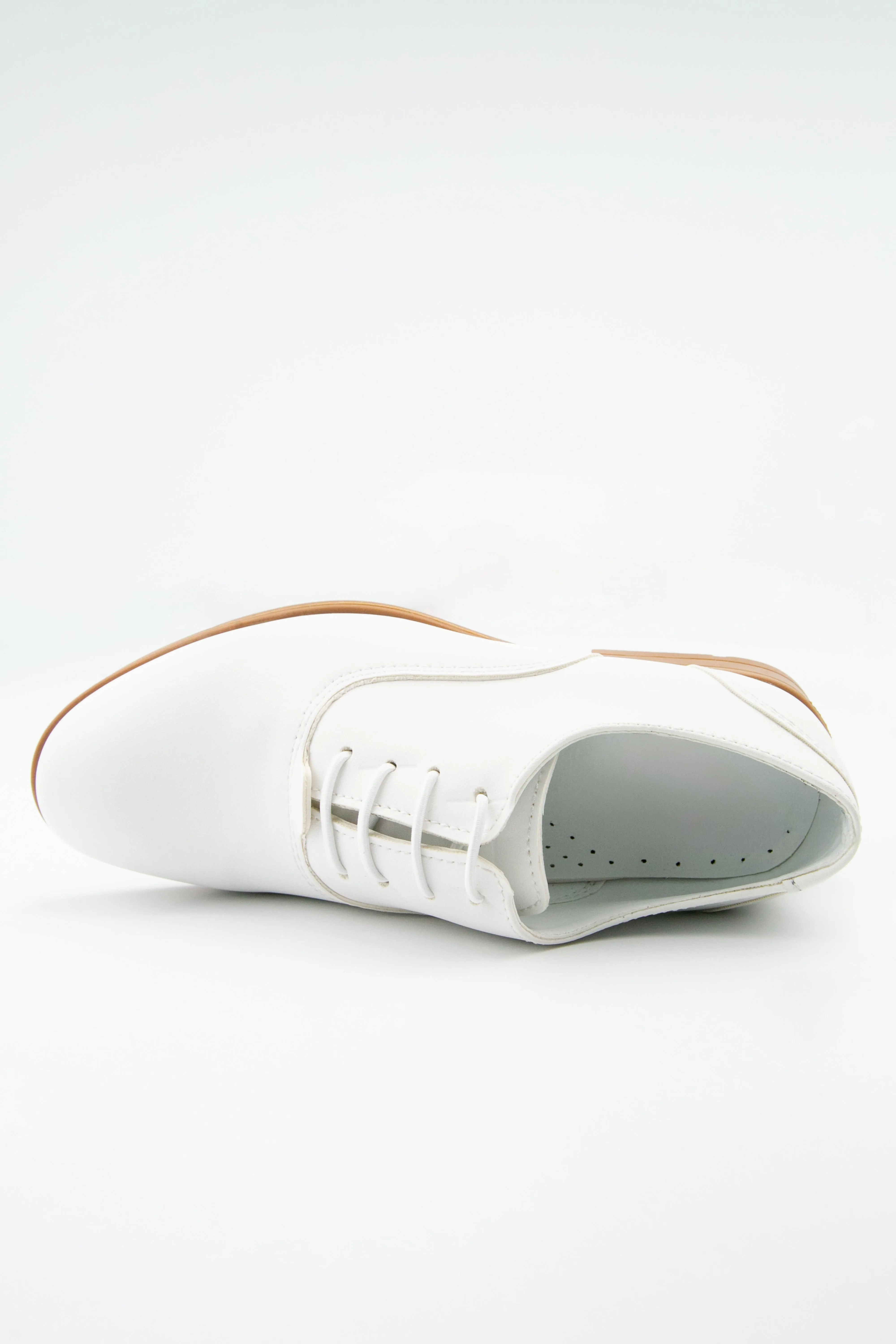 Boys Derby Communion Lace Up Dress Shoes - Majestic - White