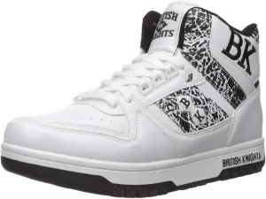British Knights Men's Kings SL Fashion Sneaker Sneaker, White/black/el, 10 medium