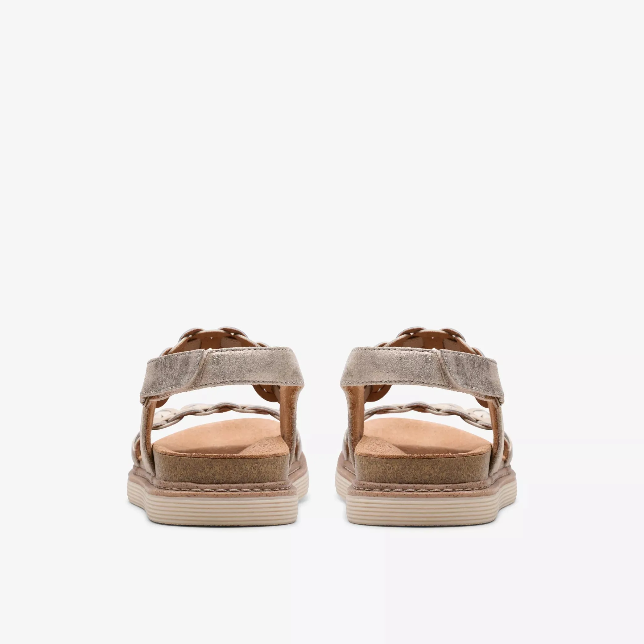 Clarks Arwell Glide Sandal – Metallic Comfort