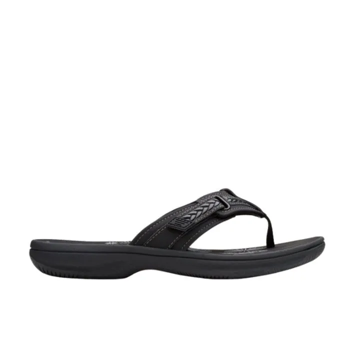 Clarks Women's Breezey Sun H Black Patent Sandals