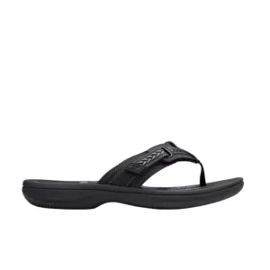 Clarks Women's Breezey Sun H Black Patent Sandals