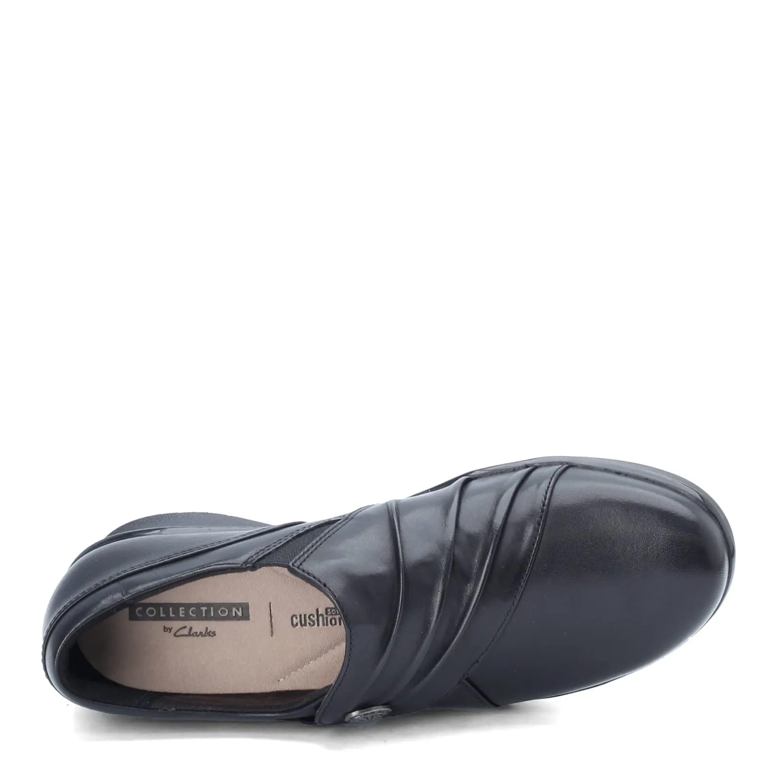 Clarks Women's Hope Roxanne Loafer, Black Leather, 9 M US