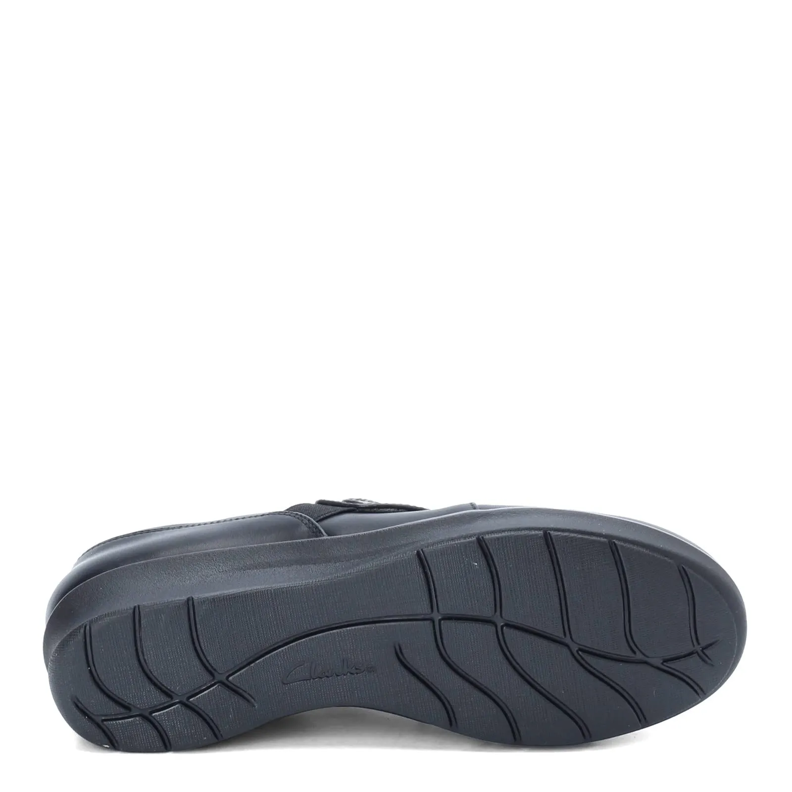 Clarks Women's Hope Roxanne Loafer, Black Leather, 9 M US