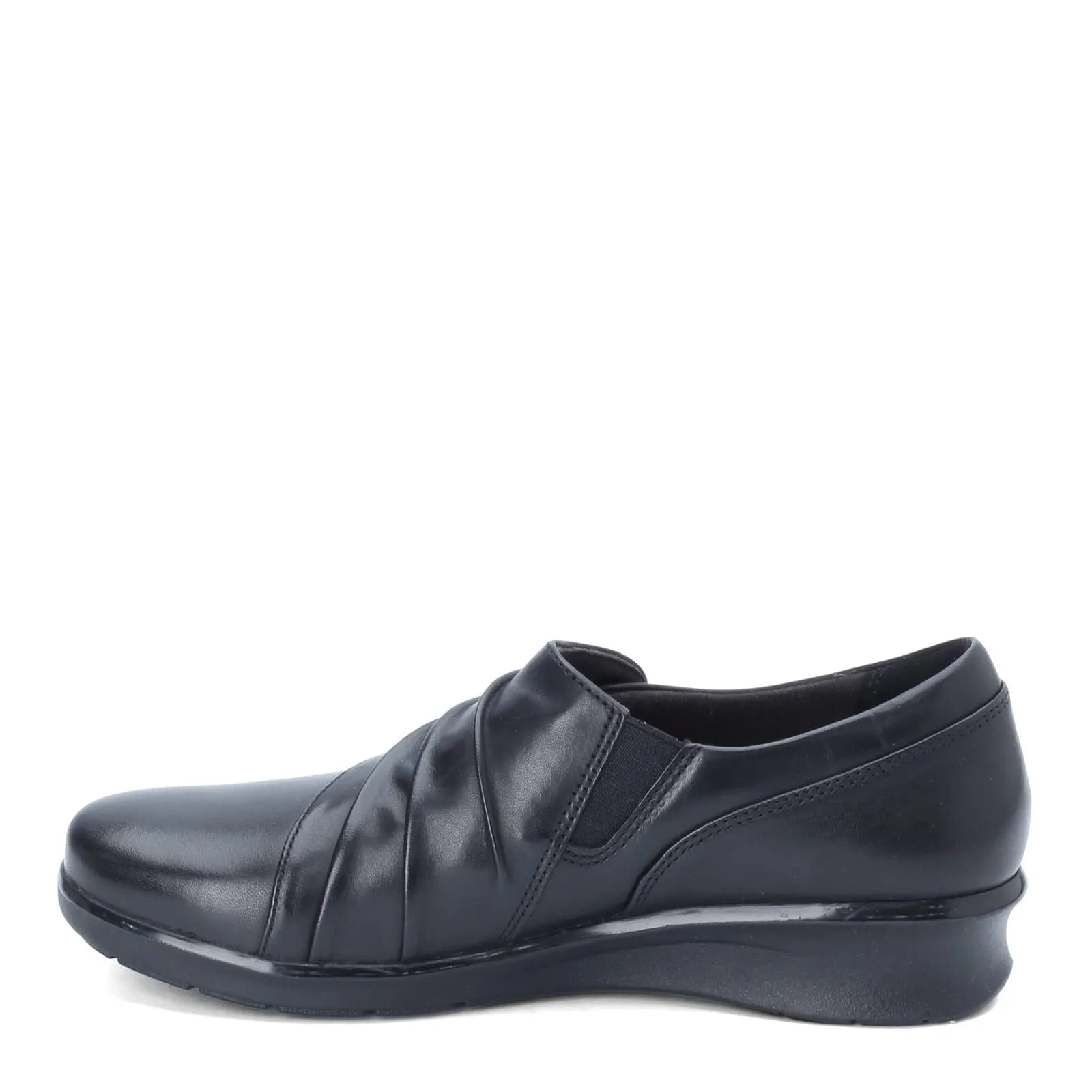 Clarks Women's Hope Roxanne Loafer, Black Leather, 9 M US