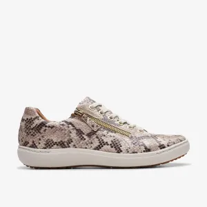 Clarks Women's Nalle Lace Sneaker Snake Print 26177695