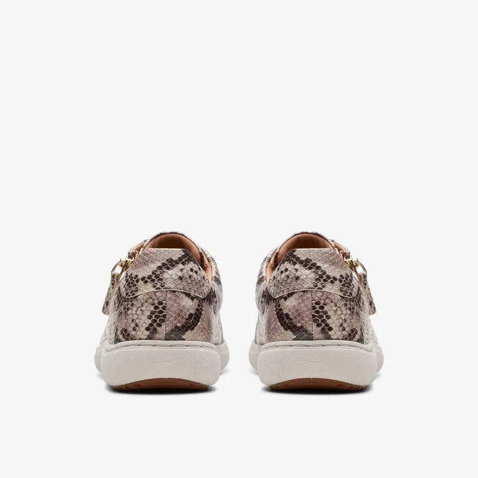 Clarks Women's Nalle Lace Sneaker Snake Print 26177695