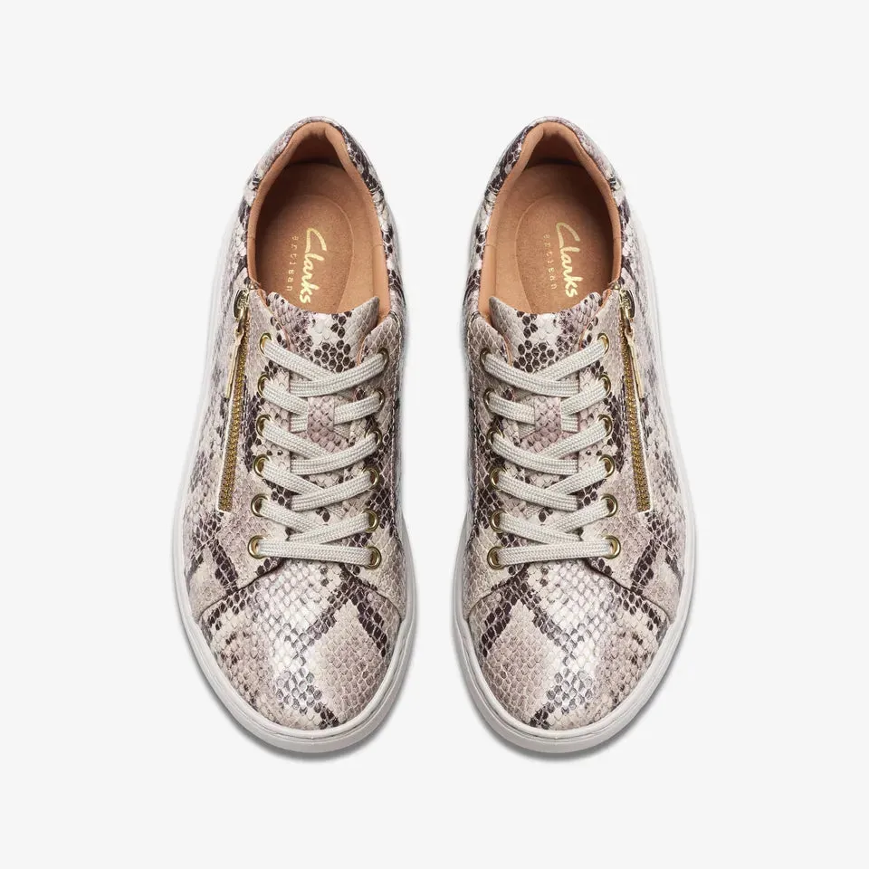 Clarks Women's Nalle Lace Sneaker Snake Print 26177695