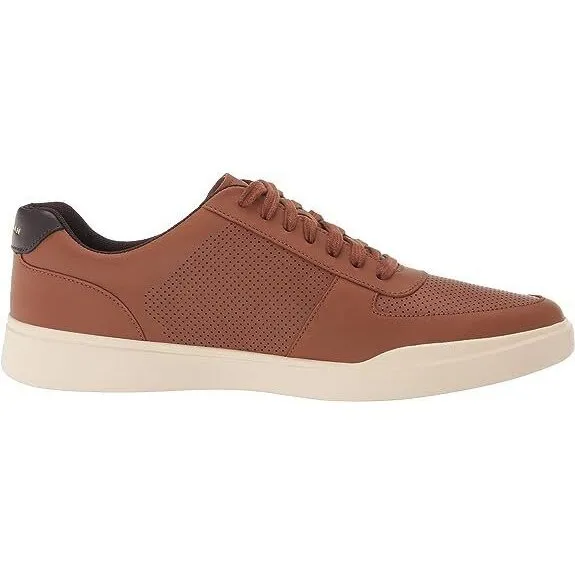 Cole Haan Men's Grand Crosscourt Modern Perf Sneaker British Tan/Ivory C35816
