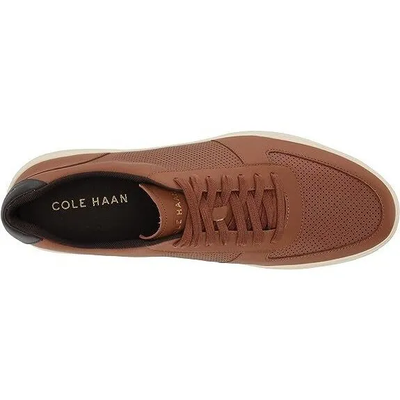 Cole Haan Men's Grand Crosscourt Modern Perf Sneaker British Tan/Ivory C35816
