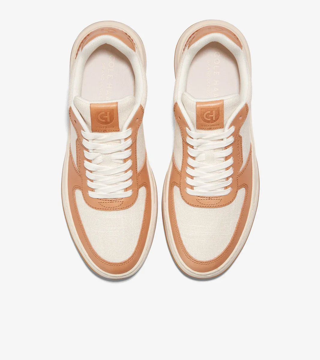 Cole Haan Mens GrandPrø Crossover Sneaker Egret Nutshell Vachetta Ivory C36989
