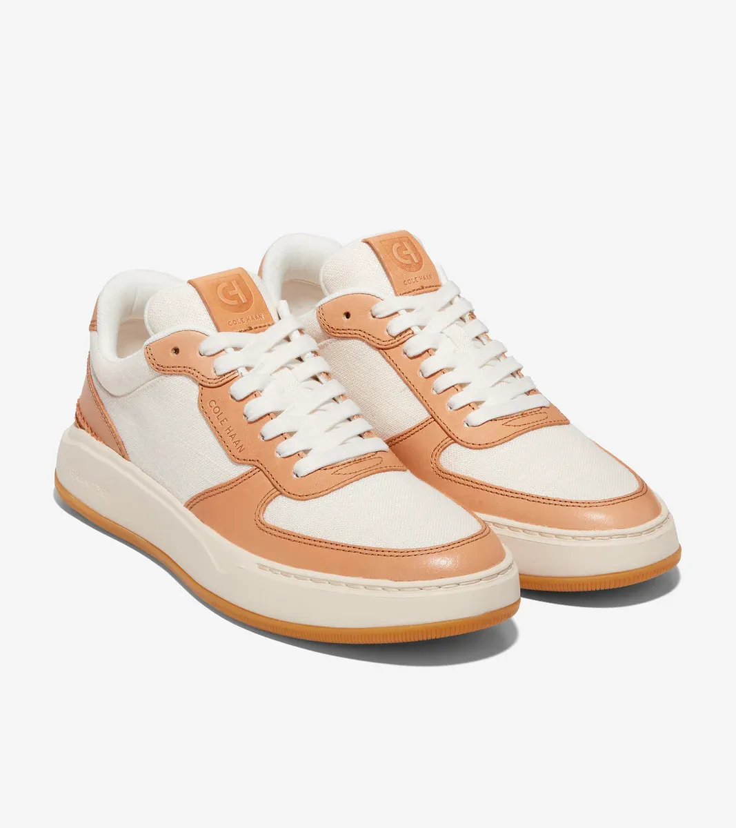 Cole Haan Mens GrandPrø Crossover Sneaker Egret Nutshell Vachetta Ivory C36989