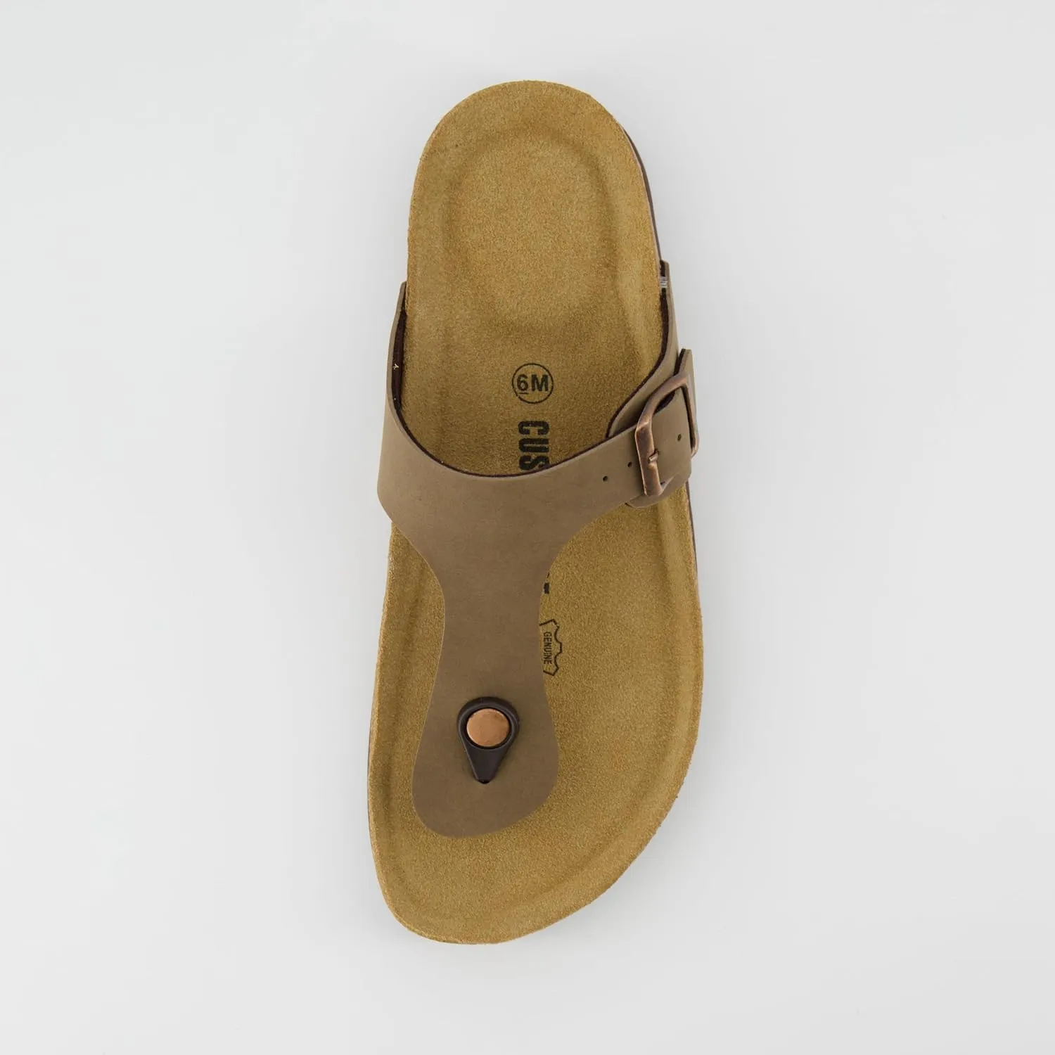 CUSHIONAIRE Women's Leah Cork Footbed Sandal With  Comfort