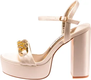 Dance Platform Sandal with Chain Ornament
