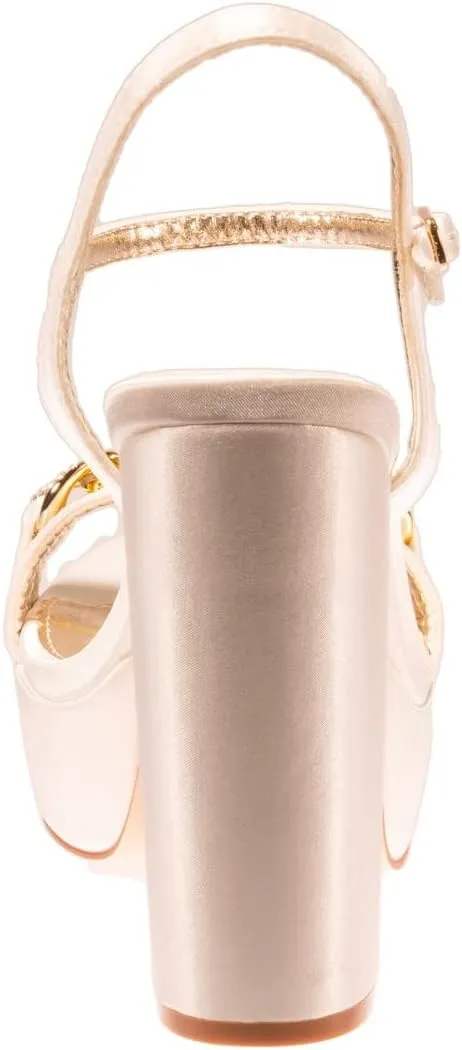 Dance Platform Sandal with Chain Ornament