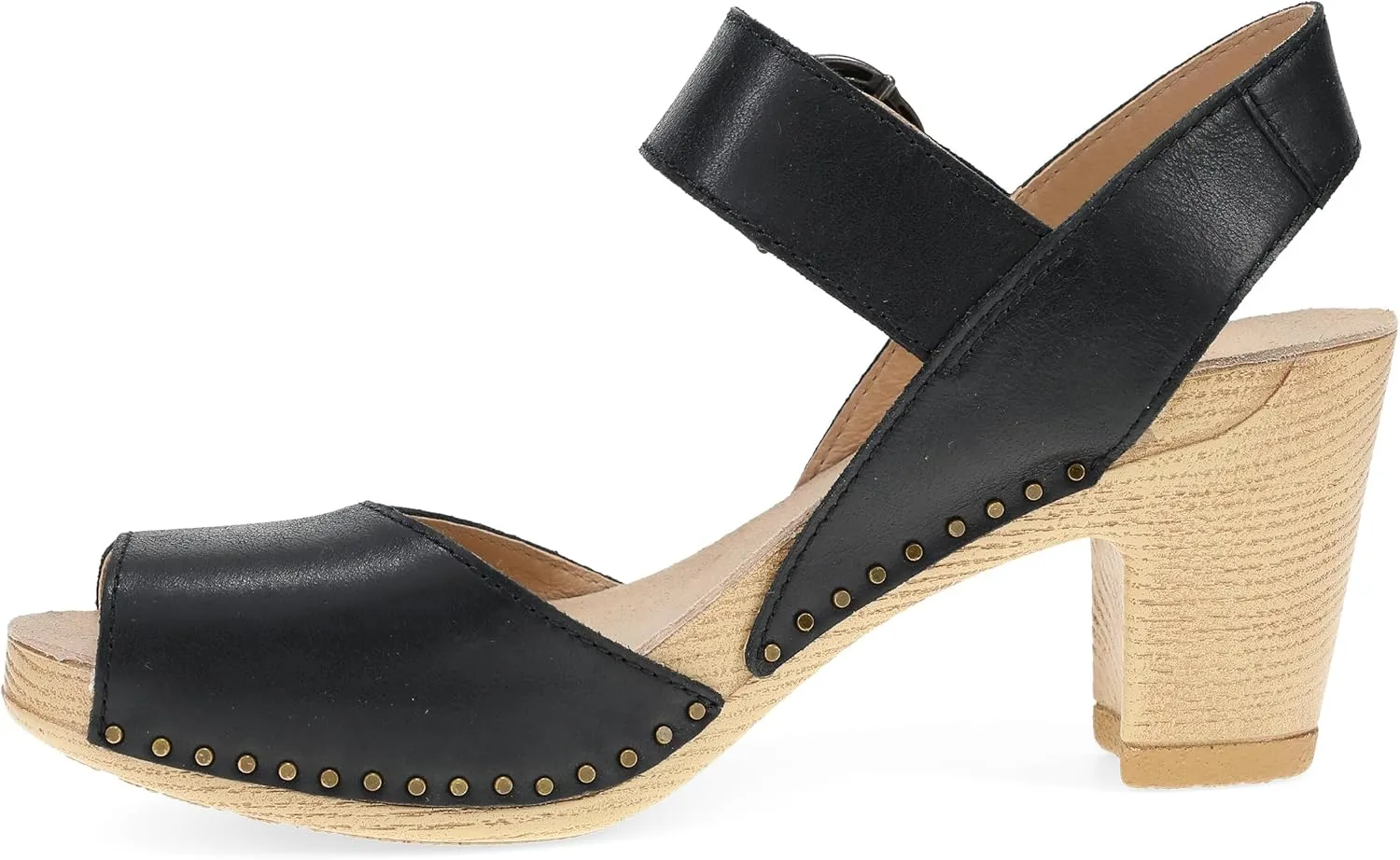 Dansko Tamra Peep Toe Sandal for Women - Quality Leathers and a Heel for a Classy, All-Day Look - Cushioned Footbed for All-Day Comfort