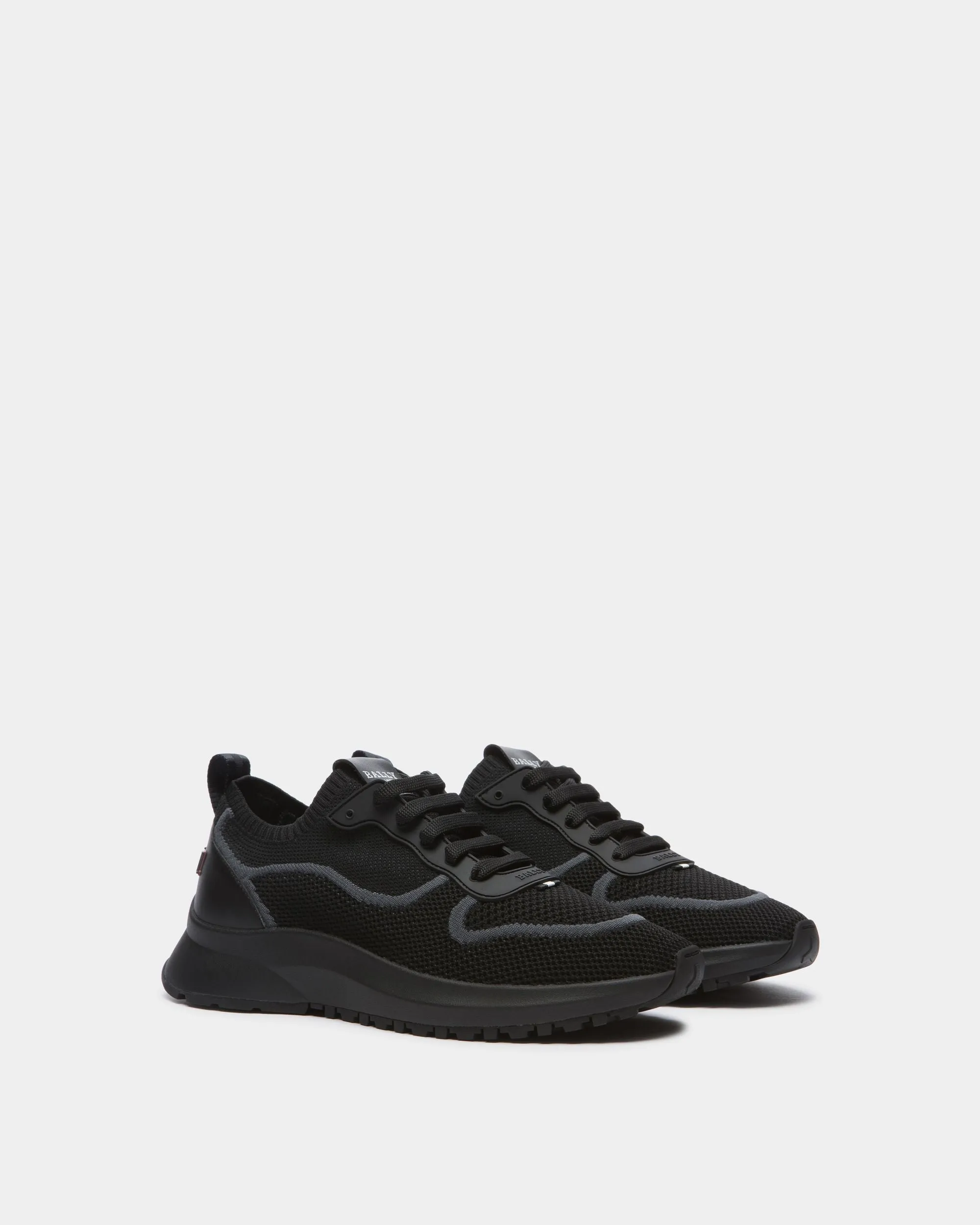 Davyn Mesh And Leather Sneakers In Black