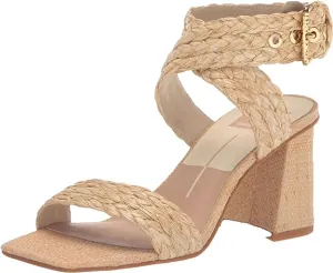 Fairly priced Natural Strap Squared Block Sandals Vita Global reach Lt Raffia Heeled Dolce Paytin Toe Ankle