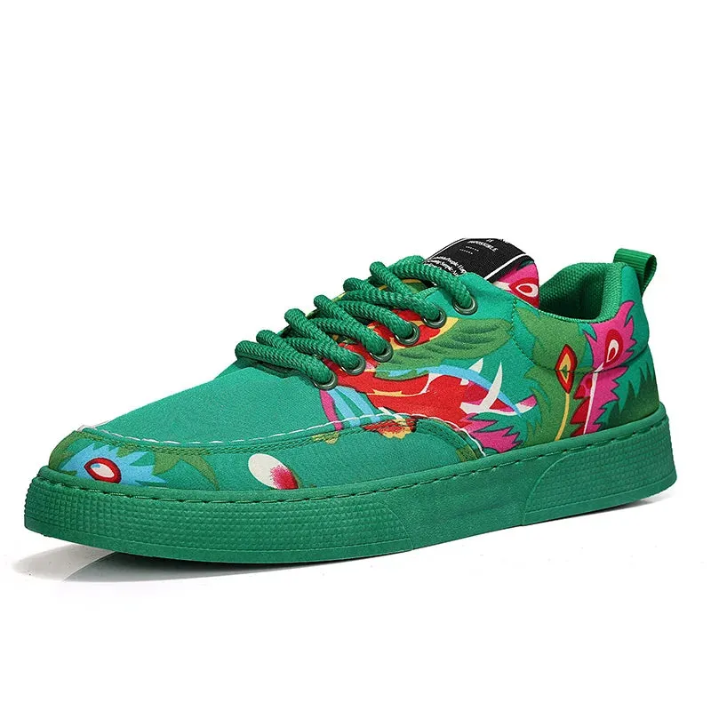 Fashion Big Flower Pattern Sneakers