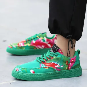 Fashion Big Flower Pattern Sneakers