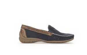 GABOR - 26.090.46 FLAT LOAFER - NAVY/TAN