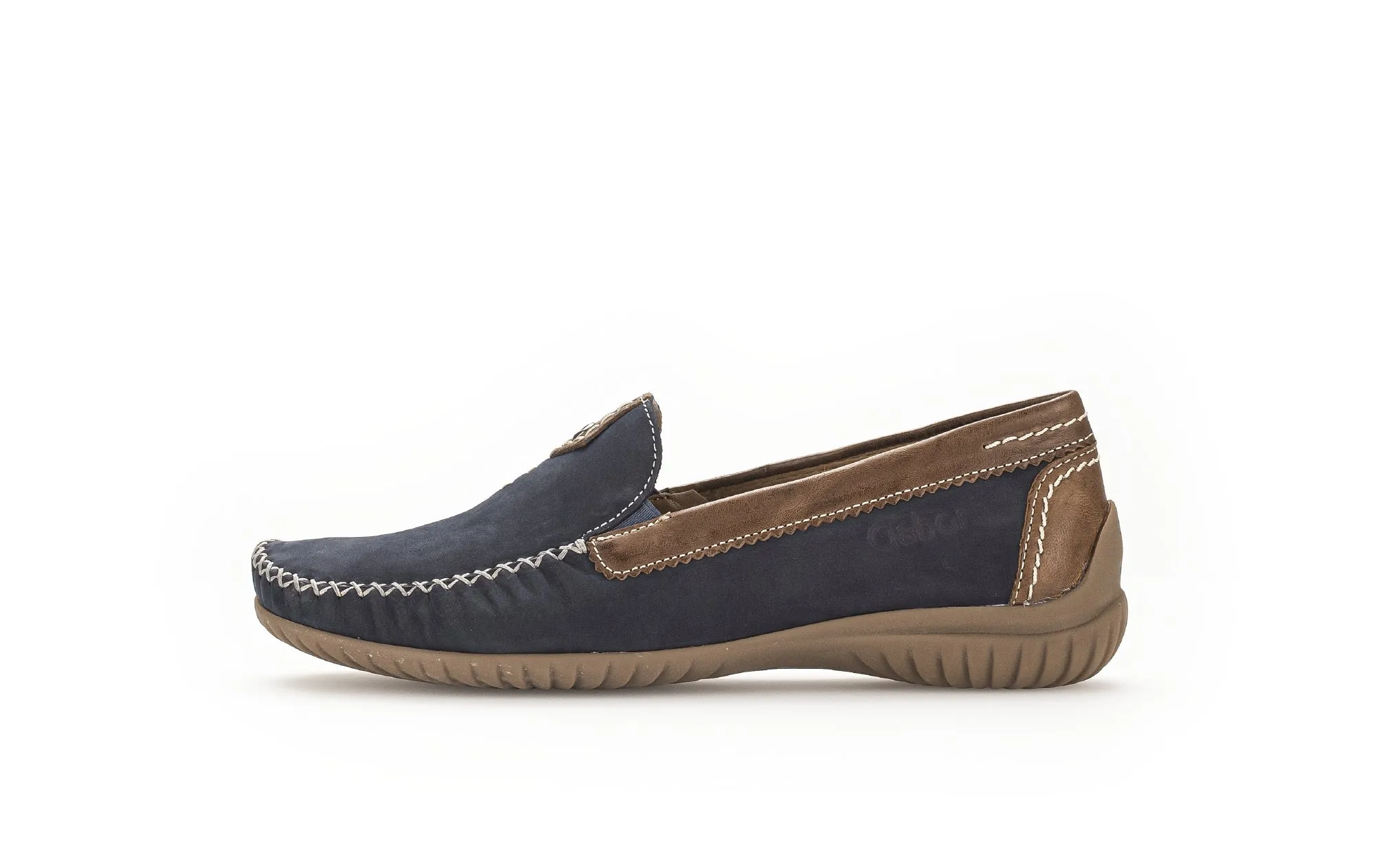 GABOR - 26.090.46 FLAT LOAFER - NAVY/TAN