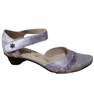 Geo Reino Alberto Silver Blanc Heel Sandal