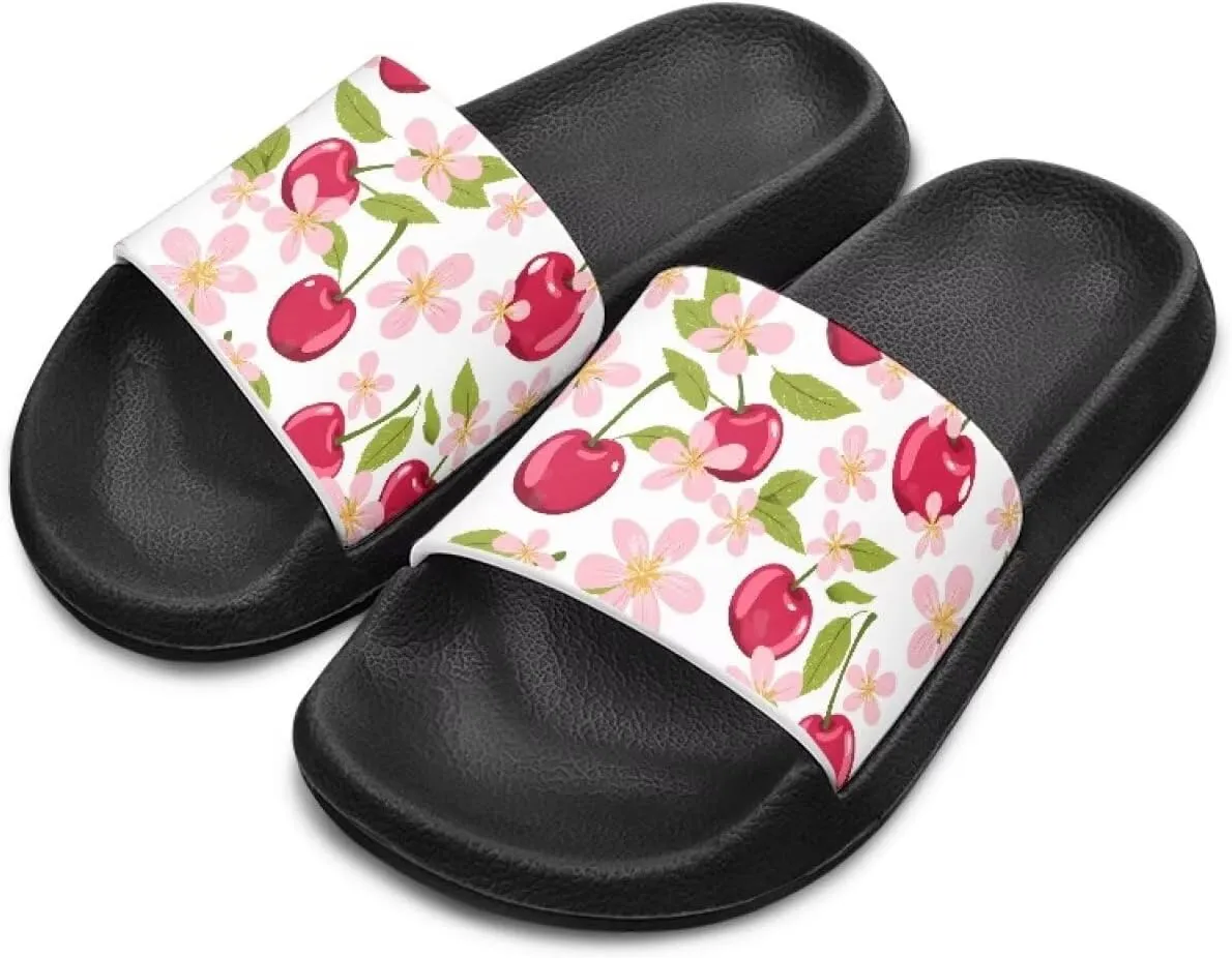 Girls Slides Sandals Anti Slip Shower Pool Sandal Ultra Comfy Open Toe Slippers for Indoor Outdoor Little Kid/Big Kid
