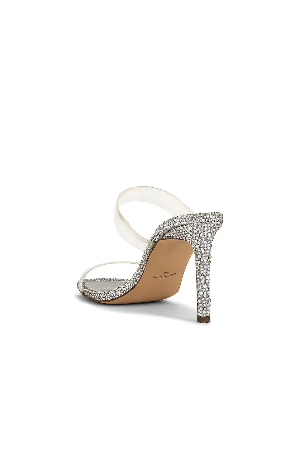 Heeled Steve Madden Round-toe Slides Detail Clear Clear Best-priced Band Dual-purpose Just Double Sandals