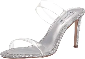 Heeled Steve Madden Round-toe Slides Detail Clear Clear Best-priced Band Dual-purpose Just Double Sandals