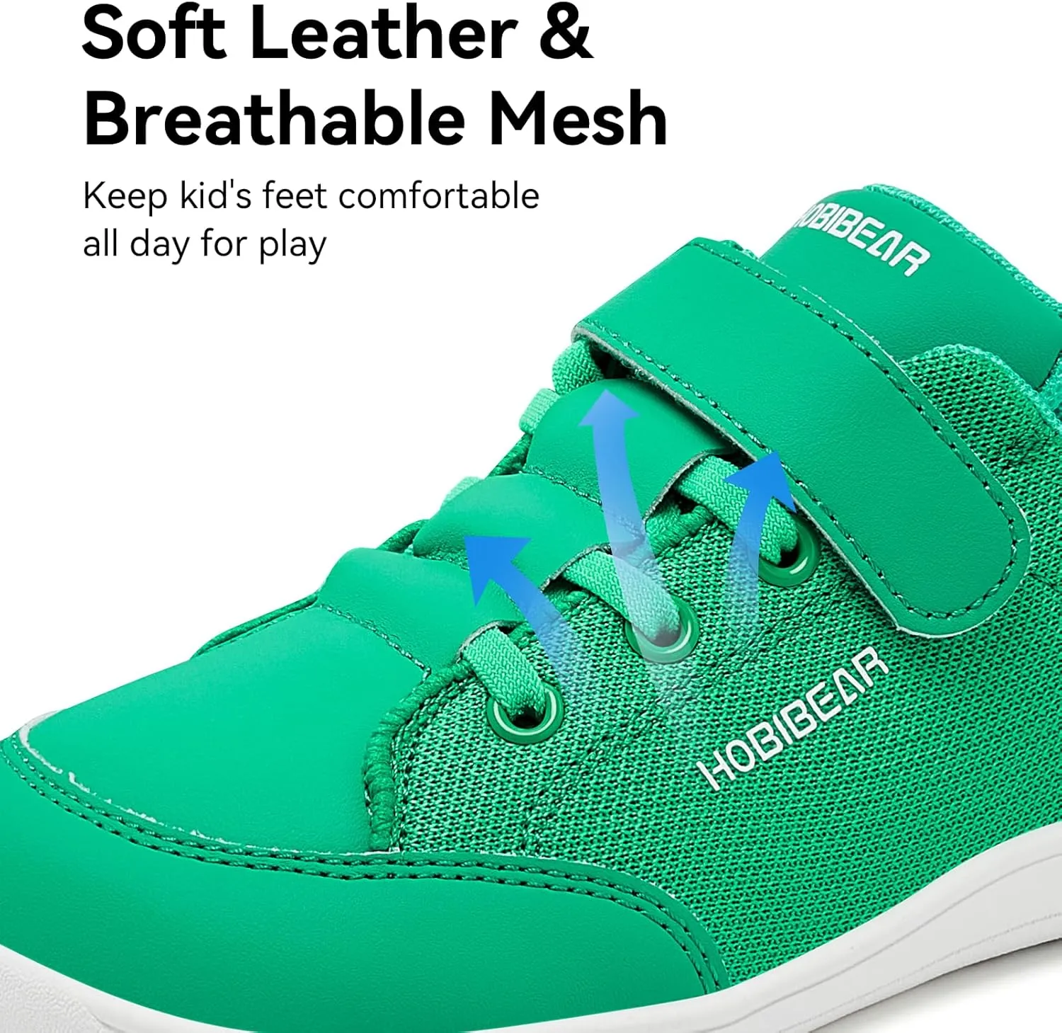 HOBIBEAR Kids Barefoot Shoes Wide Toe Box Zero Drop for Boys Girls Toddler Little Big Kid Walking Minimalist Sneaker