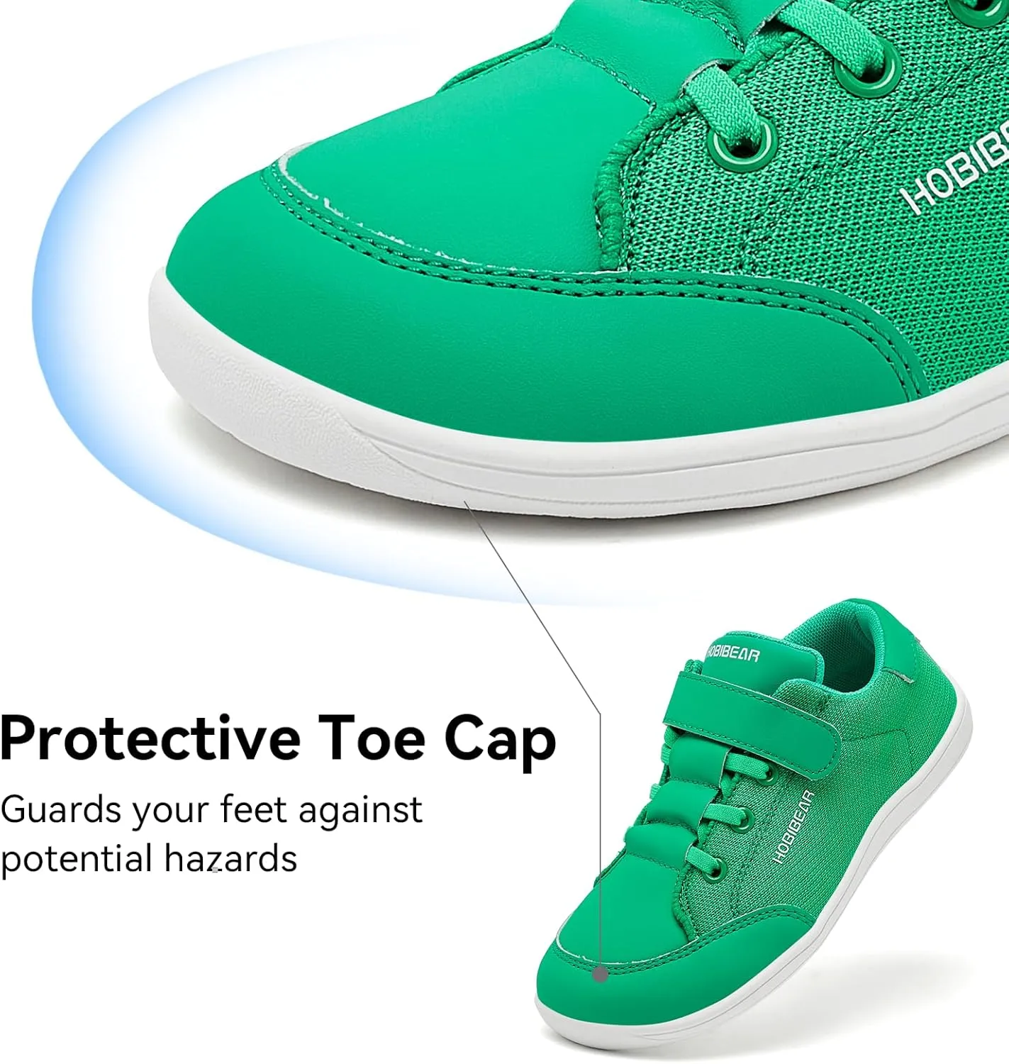 HOBIBEAR Kids Barefoot Shoes Wide Toe Box Zero Drop for Boys Girls Toddler Little Big Kid Walking Minimalist Sneaker