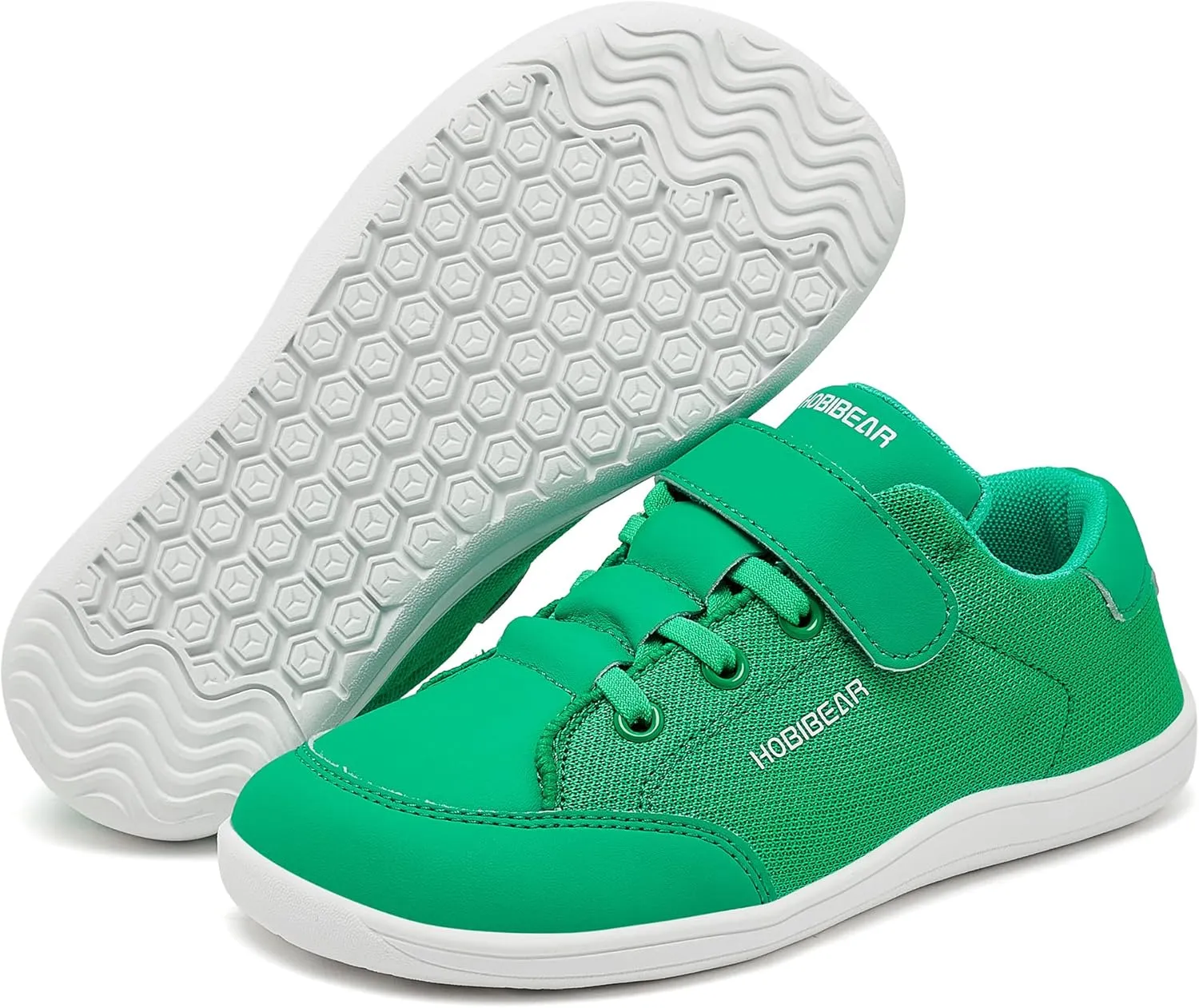 HOBIBEAR Kids Barefoot Shoes Wide Toe Box Zero Drop for Boys Girls Toddler Little Big Kid Walking Minimalist Sneaker