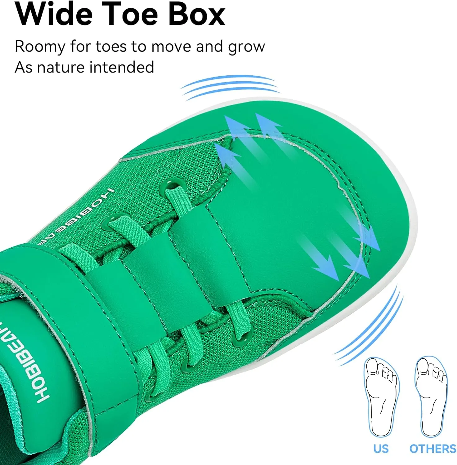 HOBIBEAR Kids Barefoot Shoes Wide Toe Box Zero Drop for Boys Girls Toddler Little Big Kid Walking Minimalist Sneaker