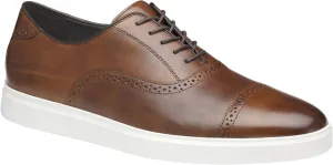 Johnston and Murphy Men's Brody Cap Toe Sneaker, Brown Hand-Stained Full Grain, 11