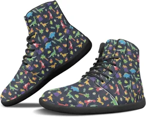 JoyLamoria Skull Rose Butterfly High Top Women Shoes Fashion Lace Walking Tennis Shoes Leather Hip Hop Street Sneaker