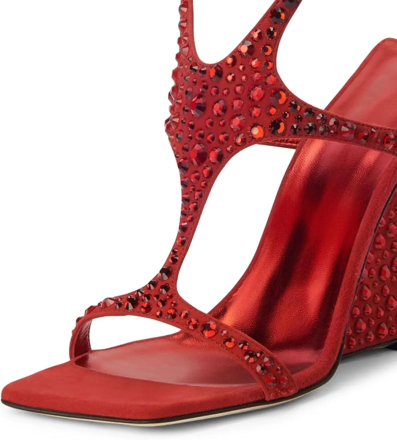 Kluolandi Women's Wedge Heeled Sandals Open Toe Criss-cross Strappy Sandals Heels Dress Shoes with Cut-out Design